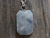 Antique Navajo Stamped 卍 Applique Silver Tag Necklace c.1930