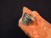 Antique Thunderbird & Arrows Applique Silver Ring  c.1930