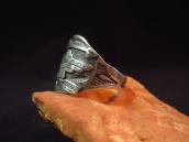 Antique Thunderbird & Arrows Applique Silver Ring  c.1930