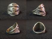 Antique Thunderbird & Arrows Applique Silver Ring  c.1930