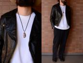 【Thomas Curtis】Navajo Cross Stamped Teardrop Fob Necklace