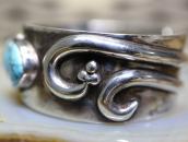 Vtg Pueblo or Navajo Gem Godber Turquoise Row Cuff  c.1955～