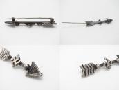 Antique Navajo Small Arrow & 卍 Shape Coin Silver Pin c.1930