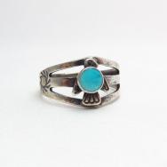 Vintage Thunderbird Patched Silver Ring w/TQ c.1940～