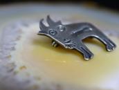 Attr.to【Ganscraft】Stamped "Glacier Park Goat" Pin c.1930～