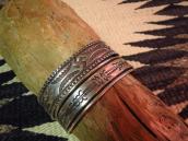 Antique 卍 & Chisel Stamped Ingot Cuff  c.1920～