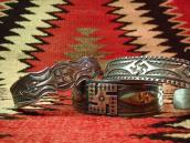 Antique 卍 & Chisel Stamped Ingot Cuff  c.1920～