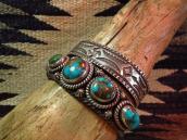 Antique 卍 & Chisel Stamped Ingot Cuff  c.1920～