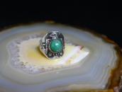 Atq Navajo T-bird Applique & 卍Stamped Cigar Band Ring c.1930