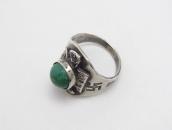 Atq Navajo T-bird Applique & 卍Stamped Cigar Band Ring c.1930