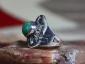 Atq Navajo T-bird Applique & 卍Stamped Cigar Band Ring c.1930