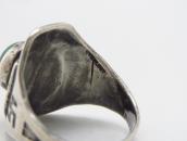 Atq Navajo T-bird Applique & 卍Stamped Cigar Band Ring c.1930