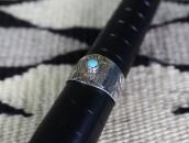 Atq Navajo T-bird Applique Silver Ring w/Turquoise c.1930～