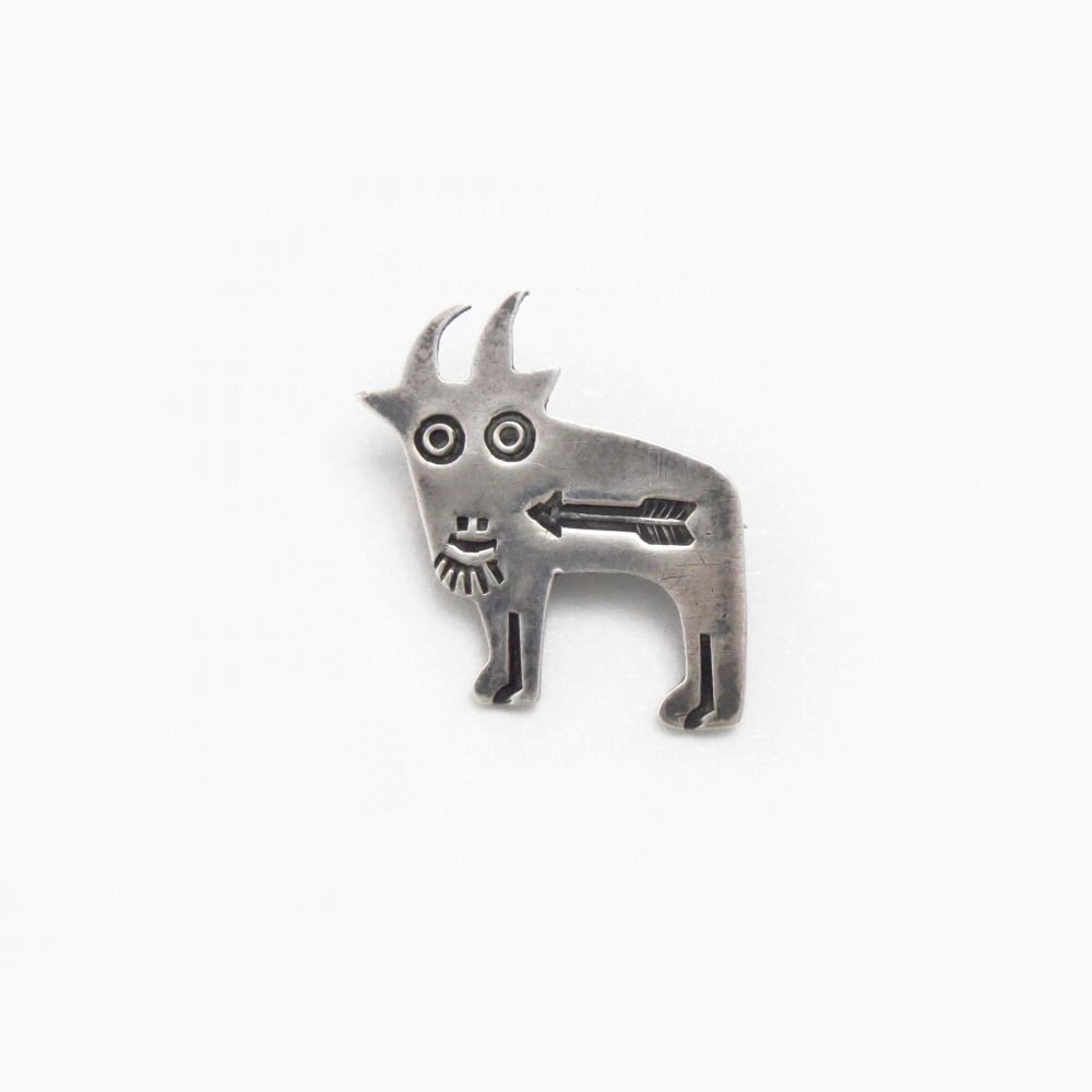 Attr.to【Ganscraft】Stamped "Glacier Park Goat" Pin c.1930～