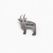Attr.to【Ganscraft】Stamped "Glacier Park Goat" Pin c.1930～