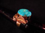Vintage 14K Solid Gold Ring with Turquoise c.1960～