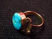 Vintage 14K Solid Gold Ring with Turquoise c.1960～