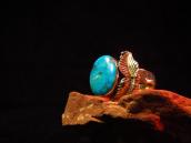 Vintage 14K Solid Gold Ring with Turquoise c.1960～