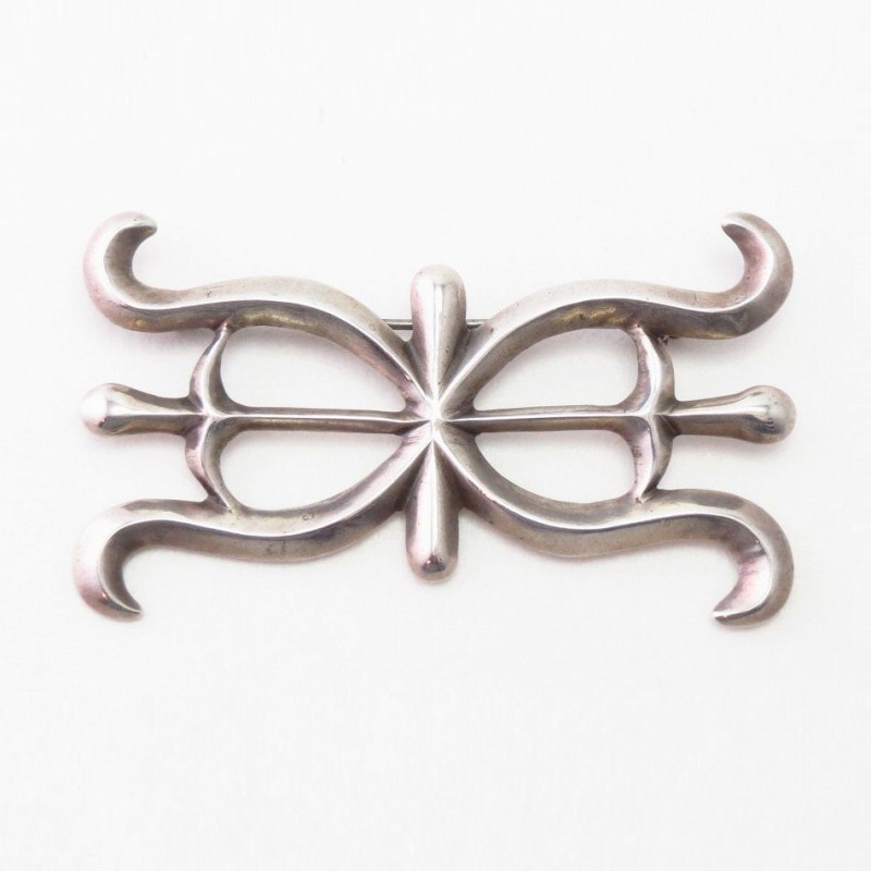 Attributed to【NAVAJO GUILD】Vintage Casted Silver Pin c.1940～