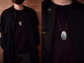 Atq Navajo Stamped Ingot Slv Pin&Top w/Gem Turquoise c.1940～