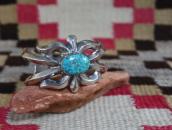 Vintage Navajo Casted Silver Cuff w/Gem Turquoise c.1950～