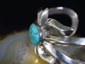 Vintage Navajo Casted Silver Cuff w/Gem Turquoise c.1950～