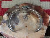 Vintage Navajo Casted Silver Cuff w/Gem Turquoise c.1950～