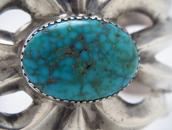 Vintage Navajo Casted Silver Cuff w/Gem Turquoise c.1950～
