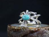 Vintage Navajo Casted Silver Cuff w/Gem Turquoise c.1950～