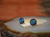 Old Navajo/Pueblo Round Turquoise Pierced Earrings c.1970～