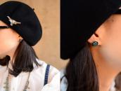 Old Navajo/Pueblo Round Turquoise Pierced Earrings c.1970～