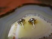 Old Navajo/Pueblo Round Turquoise Pierced Earrings c.1970～