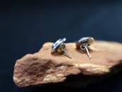 Old Navajo/Pueblo Round Turquoise Pierced Earrings c.1970～