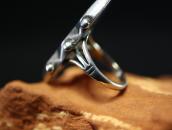 Vtg Zuni Rhombus Shape Turquoise Inlay Silver Ring c.1960～