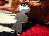 Vintage Silver Small Indian Fob Necklace  c.1940