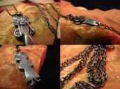 Vintage Silver Small Indian Fob Necklace  c.1940