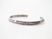 Atq Lightning Arrows Stamped Narrow Trianglewire Cuff c.1930