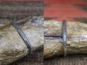 Atq Lightning Arrows Stamped Narrow Trianglewire Cuff c.1930