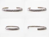 Atq Lightning Arrows Stamped Narrow Trianglewire Cuff c.1930