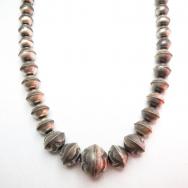 OLDPAWN Stamped Silver Bead Necklace