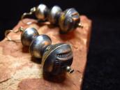 OLDPAWN Stamped Silver Bead Pierced Earrings