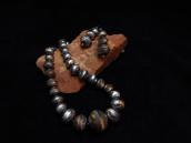 OLDPAWN Stamped Silver Bead Pierced Earrings