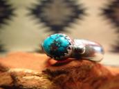 OLD PAWN Silver Ring with Gem Turquoise