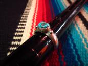 OLD PAWN Silver Ring with Gem Turquoise