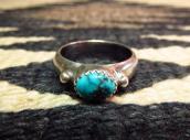 OLD PAWN Silver Ring with Gem Turquoise