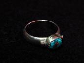 OLD PAWN Silver Ring with Gem Turquoise