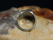 Vtg Hopi/Navajo Rabbit Overlay Seal Ring in Silver  c.1950