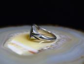 Vintage Hopi or Navajo Silver Overlay Elk Seal Ring  c.1950