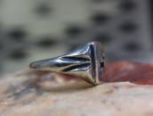 Vintage Hopi or Navajo Silver Overlay Elk Seal Ring  c.1950
