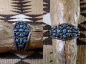 Vintage High Grade Lone Mt. Turquoise Cluster Cuff  c.1940～